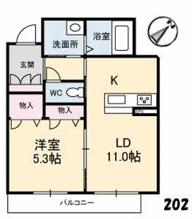 ベレオ大宮【2階】の間取り