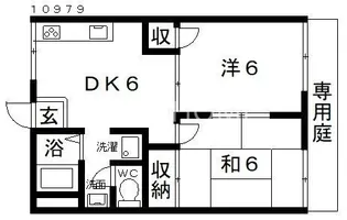 白鳥ハイツ【1階】の間取り