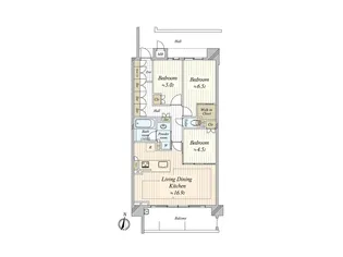 プラセシオン桜山汐路【6階】の間取り