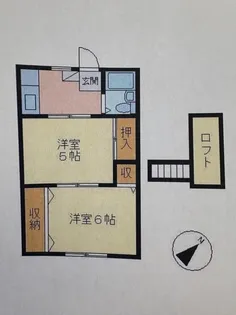 てらじまハイツ【2階】の間取り