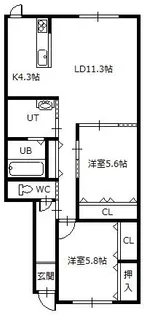 こまちII【1階】の間取り