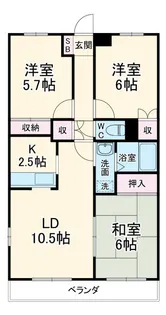グレースヴィラ【1階】の間取り