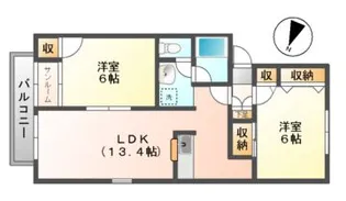 コージィーコートB棟【1階】の間取り