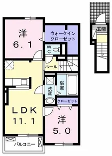 ピーコック III【2階】の間取り