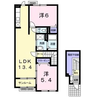 リベルテII【2階】の間取り