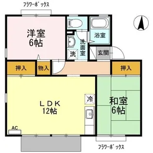 クレール海原【1階】の間取り