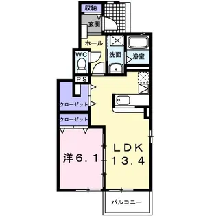 モ・メゾンW【1階】の間取り