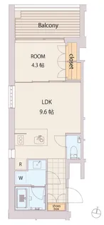 エスセナーリオ麻布十番【3階】の間取り