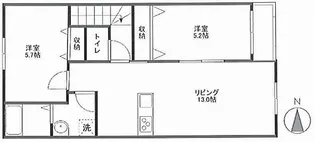 ARVITA沖(アルヴィータ)【2階】の間取り