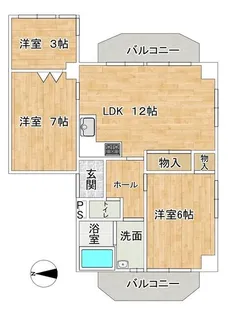 パレス富士見台【2階】の間取り