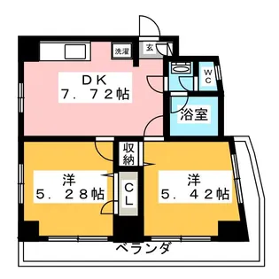サンライズコーポ【4階】の間取り