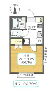 ロク・ハウスII【1階】の間取り