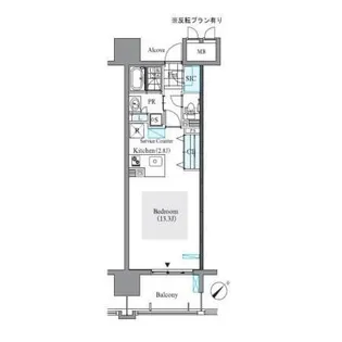 ロイヤルパークス豊洲【7階】の間取り