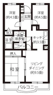 サンハイムマルシマ【3階】の間取り
