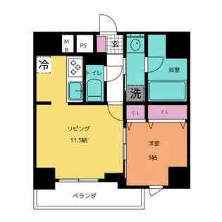 Flair丸の内【7階】の間取り