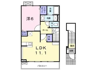 ラフレシール A【2階】の間取り