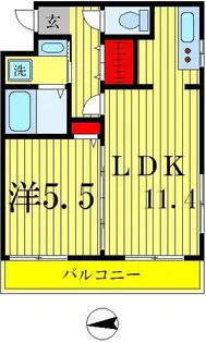 コンフォートヴィレッジ【2階】の間取り
