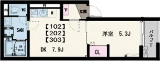 イクシオ小松川【1階】の間取り