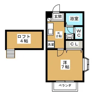 グロウス国立VII【1階】の間取り