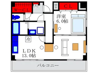 グリ-ンコスモ2号館【1階】の間取り