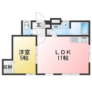 セレニティ八木山【1階】の間取り