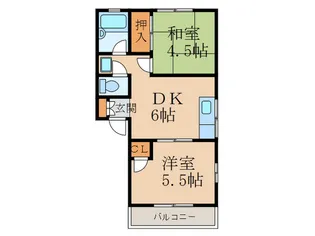 富士見ハイツ 鈴【2階】の間取り