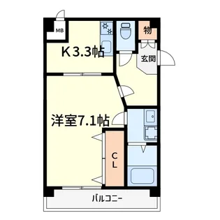エフティー上牧【1階】の間取り