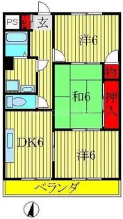 マンション豊四季【2階】の間取り