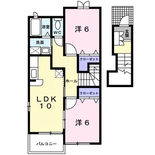 イーストカーサB【2階】の間取り