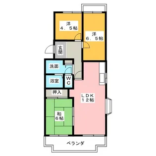 グリーンライフ苅安賀【2階】の間取り