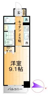 フォーシーズン開成山公園【11階】の間取り