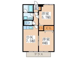 グリーンレジデンス【1階】の間取り
