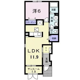 アドリアーノ A【1階】の間取り