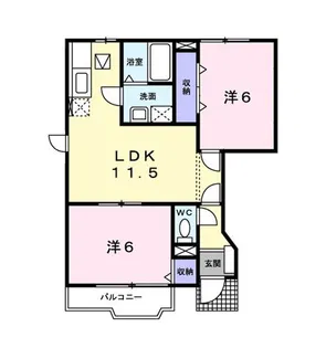 フォーレストI【1階】の間取り