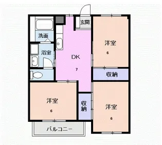 セジュール神野【2階】の間取り