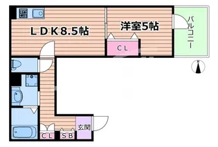 イリスコート今福南【3階】の間取り