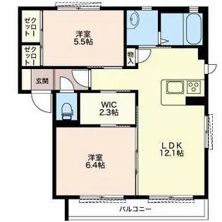 オージュ【2階】の間取り