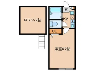 パークヒルズ三ツ沢【2階】の間取り
