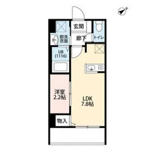 ONLY ONE 神戸三田【4階】の間取り