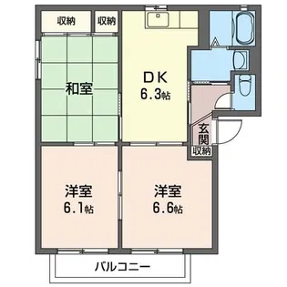 アーバン日高A【2階】の間取り