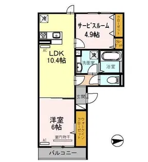 レオンガーデン【1階】の間取り