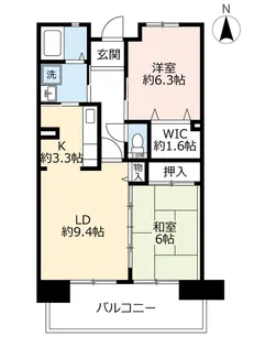 UR浜甲子園さくら街【4階】の間取り