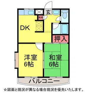 コーポハイブリッジII【3階】の間取り