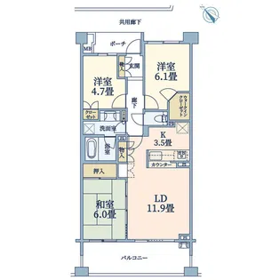 グローリオ南阿佐ヶ谷【3階】の間取り