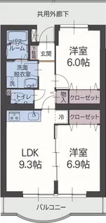 ソレアード・S【3階】の間取り
