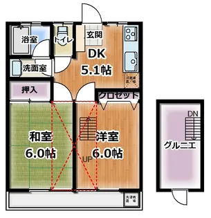 ヴァイセハイム【2階】の間取り