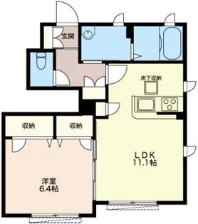 ル・プレリュートス【1階】の間取り