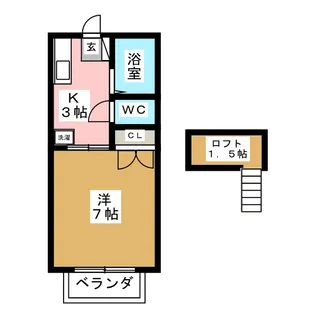 大石ハイツA【1階】の間取り