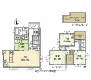 神奈川県藤沢市辻堂元町6【一戸建】の間取り
