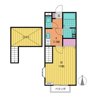 サンステージ大倉【2階】の間取り